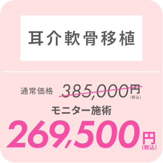 耳介軟骨移植／モニター施術 269,500円（税込）