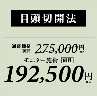銀座高須クリニック/木・金曜日限定/部分モニターキャンペーン/目頭切開30%OFF