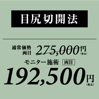 銀座高須クリニック/木・金曜日限定/部分モニターキャンペーン/目尻切開30%OFF