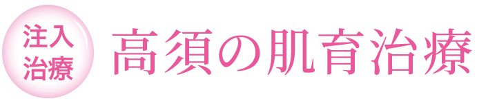 [注入治療]高須の肌育治療